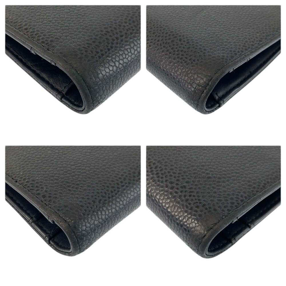 CHANEL Black Leather Logo Wallet - Picture 8 of 9